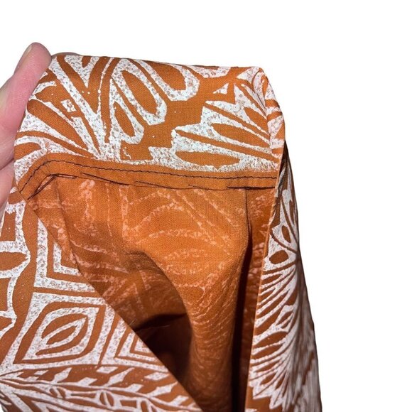 Vintage Womens Dress Size Large Brown Maxi Dramatic Sleeve Caftan Hawaiian - Picture 2 of 10